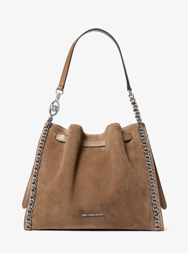 Michael Kors Mina Large Suede Chain Shoulder Bag - Preorder