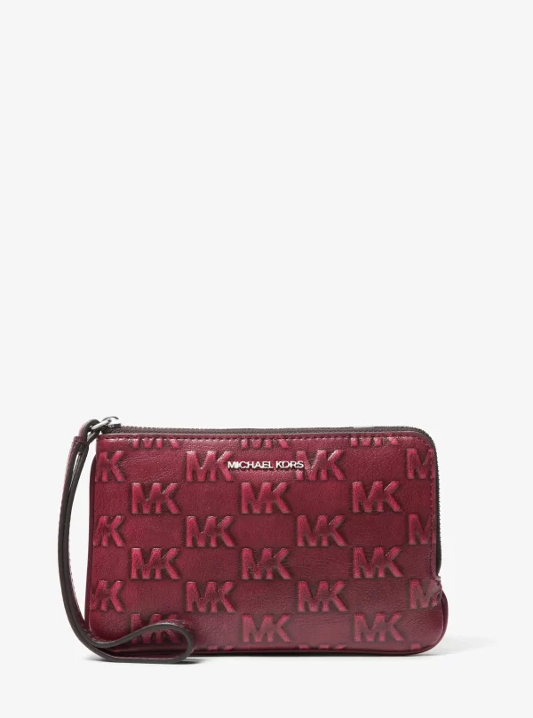 Michael Kors Jet Set Travel Small Burnished Logo Embossed Wristlet - Preorder