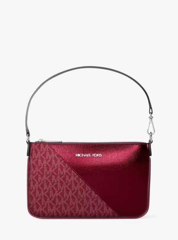 Michael Kors Jet Set Travel Metallic and Signature Logo Wristlet - Preorder