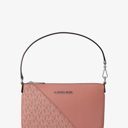 Michael Kors Jet Set Travel Small Signature Logo and Smooth Wristlet - Preorder
