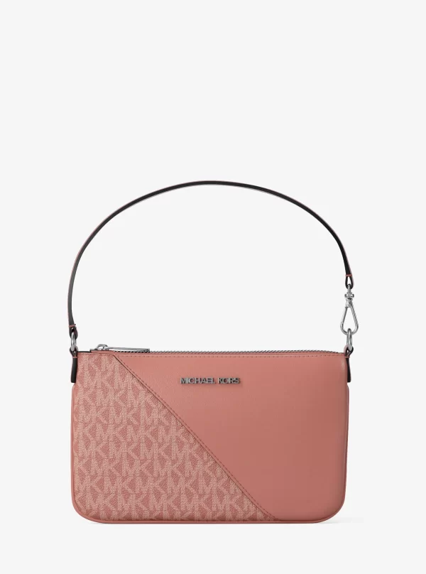 Michael Kors Jet Set Travel Small Signature Logo and Smooth Wristlet - Preorder