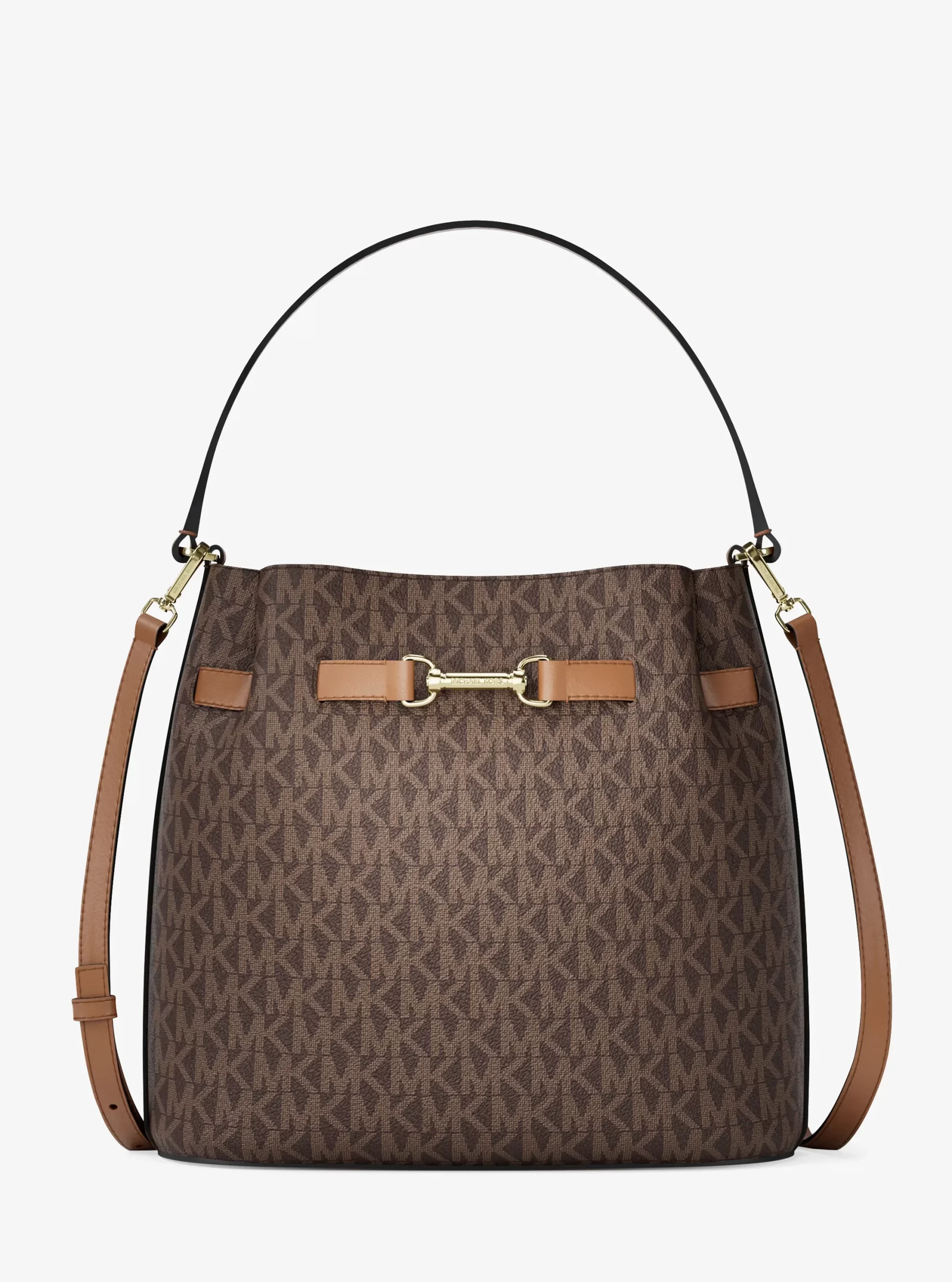 Michael Kors Carson Medium Signature Logo Convertible Bucket Crossbody Bag - Preorder - Image 2