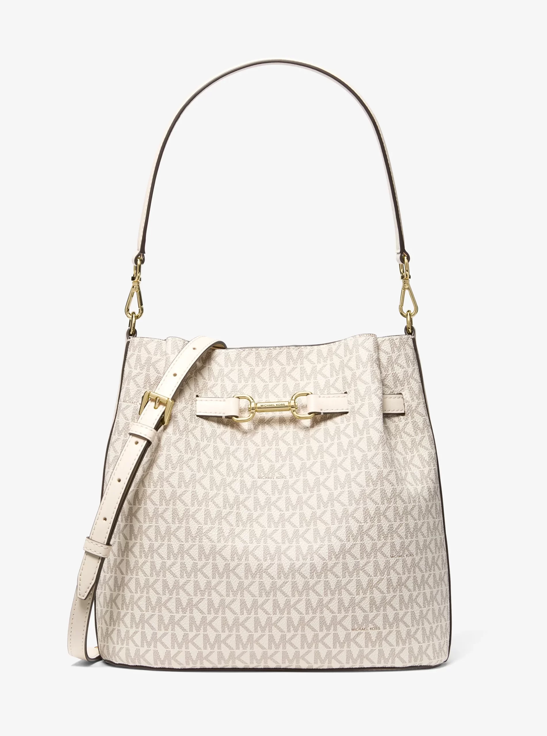 Michael Kors Carson Medium Signature Logo Convertible Bucket Crossbody Bag - Preorder