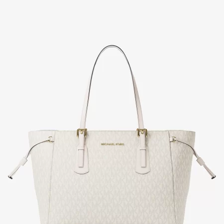 Michael Kors Voyager Large Signature Logo Top-Zip Tote Bag - Preorder