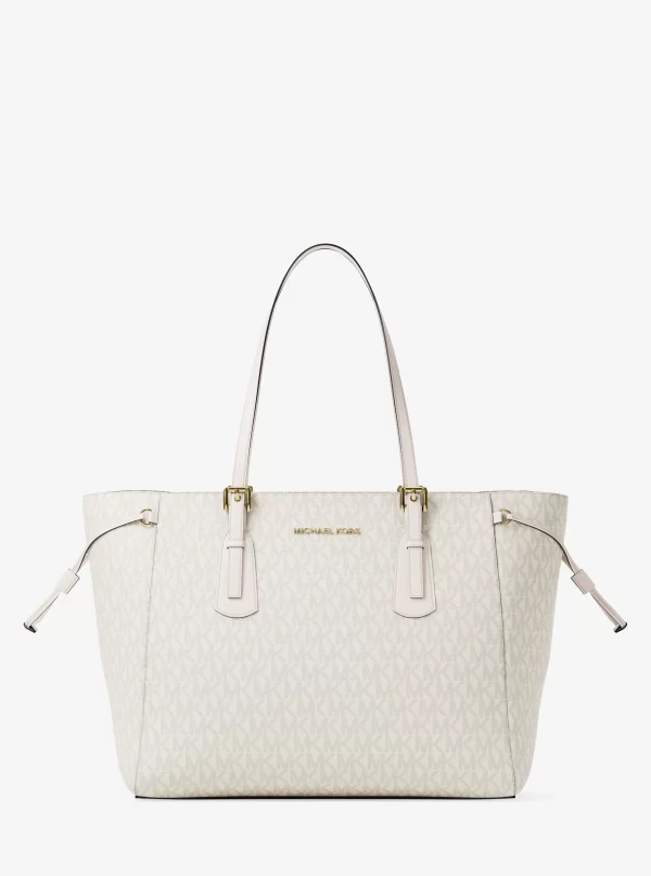 Michael Kors Voyager Large Signature Logo Top-Zip Tote Bag - Preorder