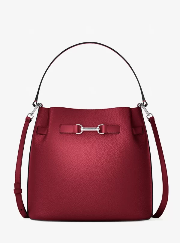 Michael Kors Carson Medium Pebbled Leather Convertible Bucket Crossbody Bag - Preorder