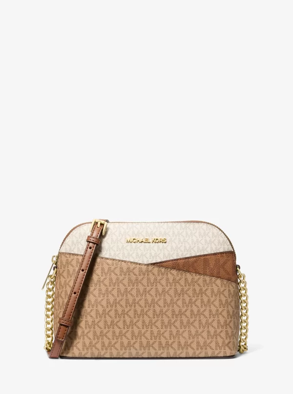 Michael Kors Jet Set Travel Medium Color-Block Signature Logo Crossbody Bag - Preorder