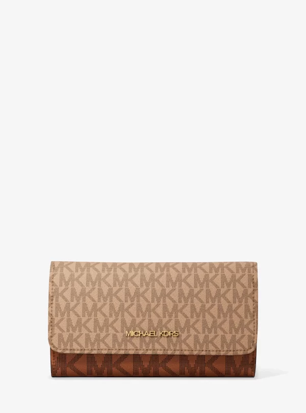 Michael Kors Jet Set Large Signature Logo Tri-Fold Wallet - Preorder