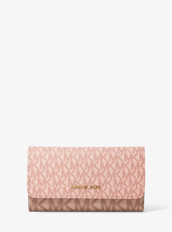 Michael Kors Jet Set Large Signature Logo Tri-Fold Wallet - Preorder