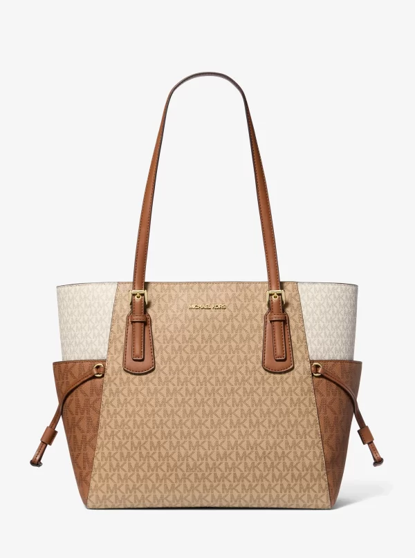 Michael Kors Voyager Large Color-Block Signature Logo Tote Bag - Preorder