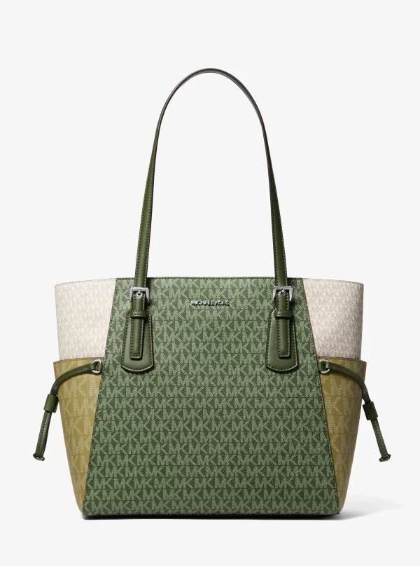 Michael Kors Voyager Large Color-Block Signature Logo Tote Bag - Preorder