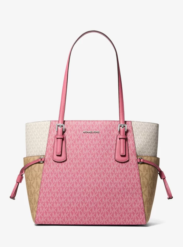 Michael Kors Voyager Large Color-Block Signature Logo Tote Bag - Preorder