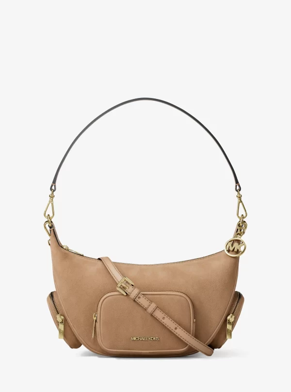 Michael Kors Merritt Medium Suede Convertible Shoulder Bag - Preorder