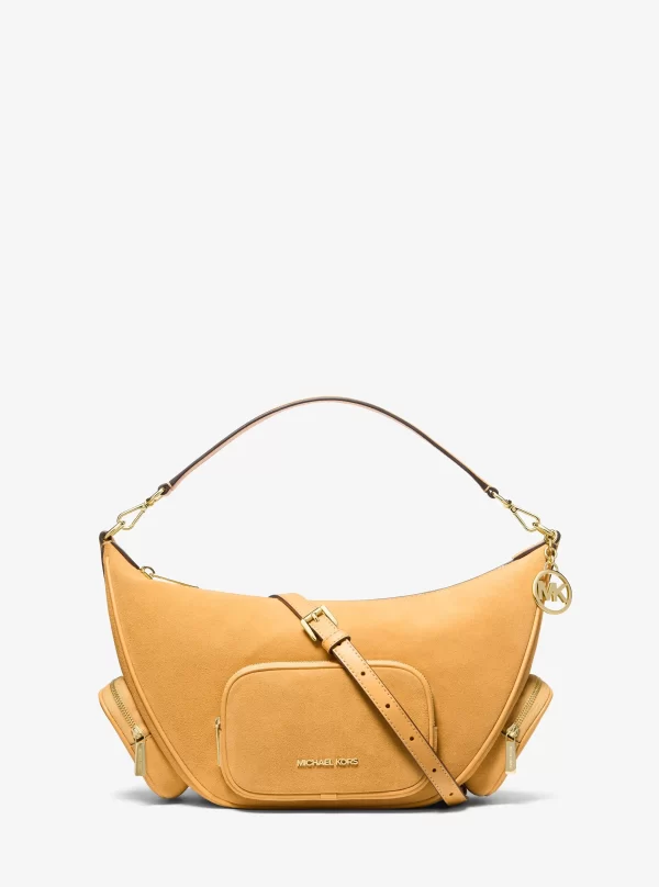 Michael Kors Merritt Medium Suede Convertible Shoulder Bag - Preorder