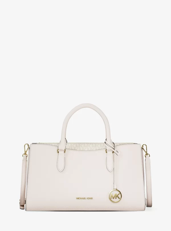 Michael Kors Arden Medium Leather Top-Zip Satchel - Preorder