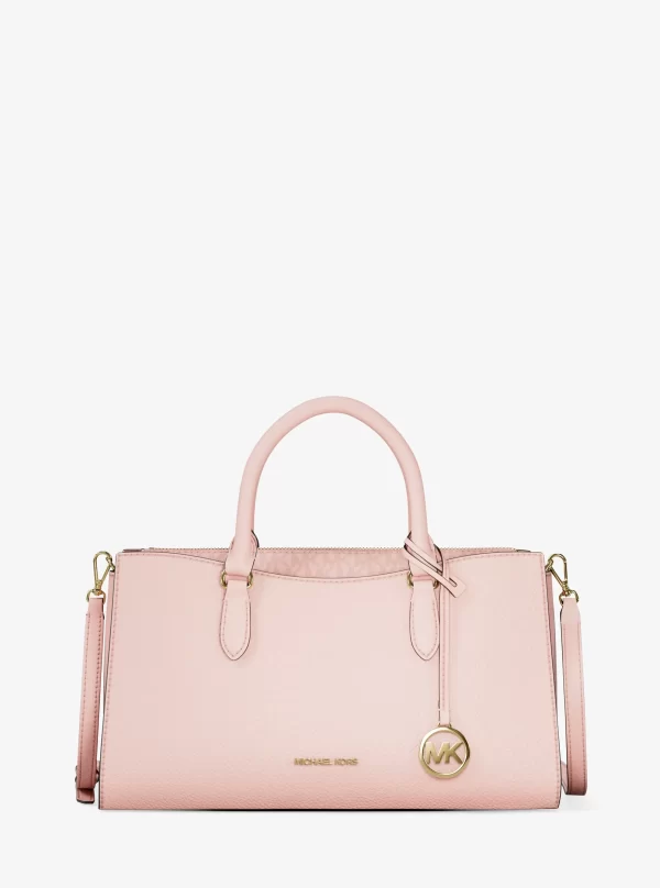 Michael Kors Arden Medium Leather Top-Zip Satchel - Preorder