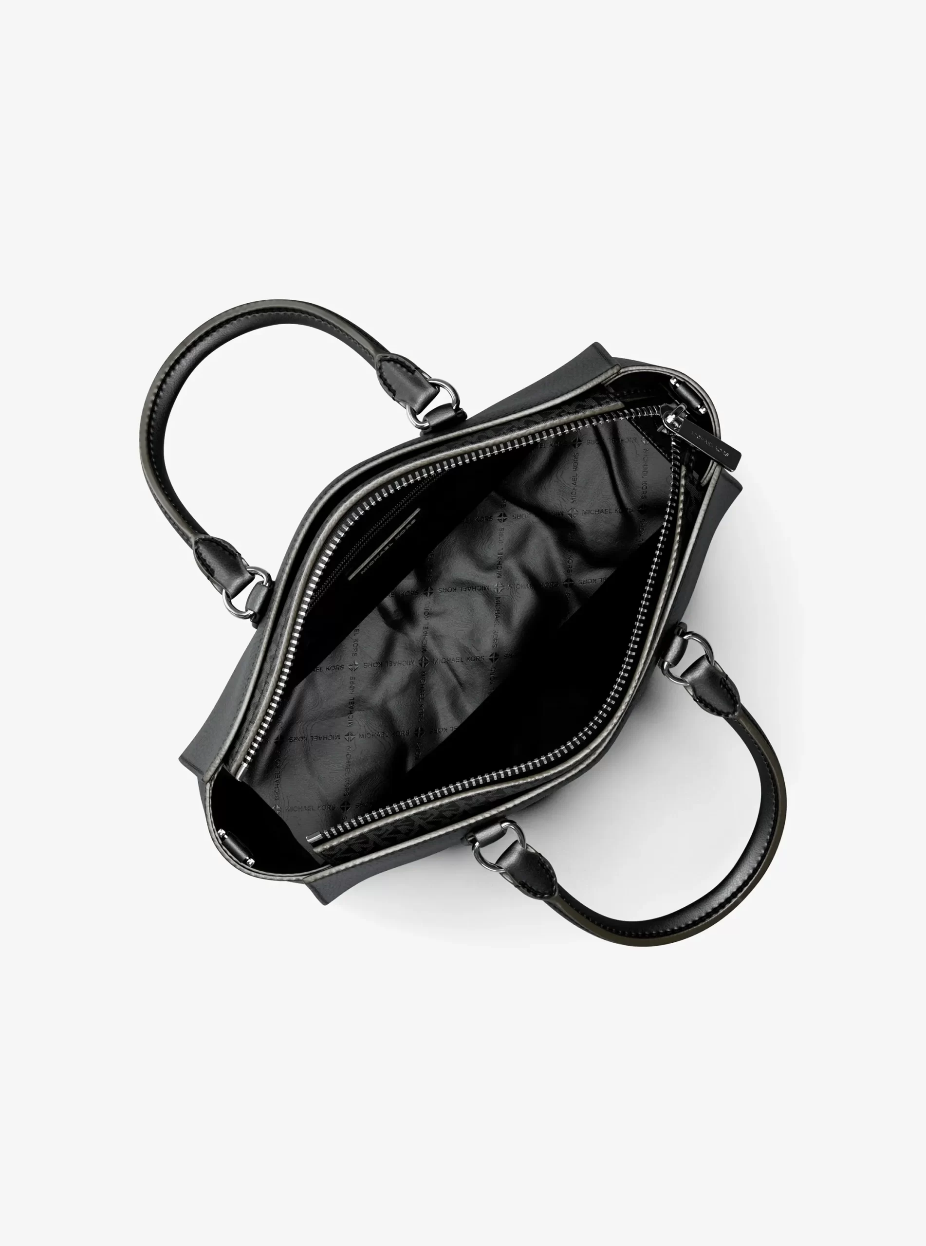 Michael Kors Arden Medium Pebbled Leather and Signature Logo Top-Zip Satchel - Preorder - Image 2