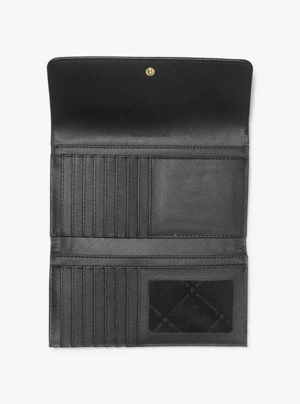 Michael Kors Jet Set Travel Crossgrain Leather Tri-Fold Wallet - Preorder