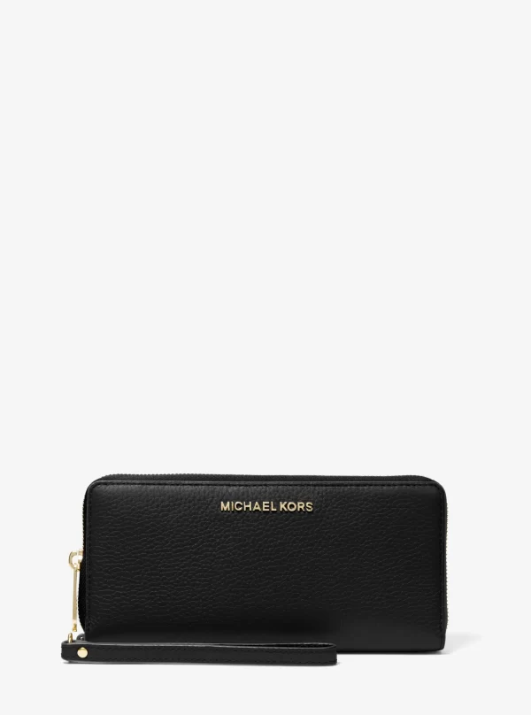 Michael Kors Jet Set Travel Large Pebbled Leather Wristlet - Preorder