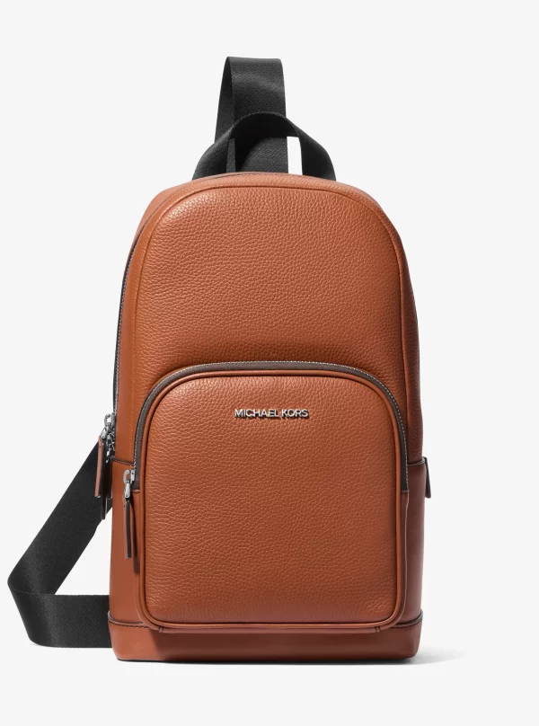 Michael Kors Cooper Pebbled Leather Sling Pack Black - Preorder
