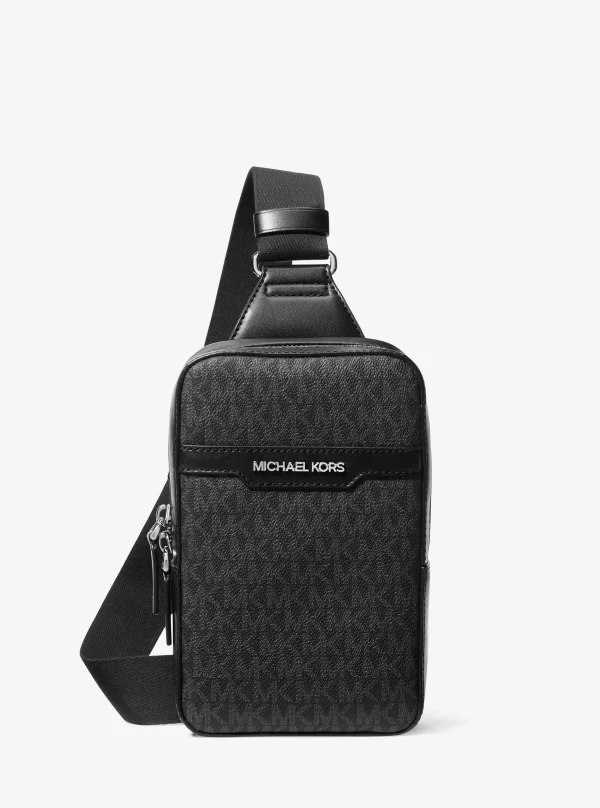 Michael Kors Cooper Medium Signature Logo Sling Pack Admrl/plblue - Preorder