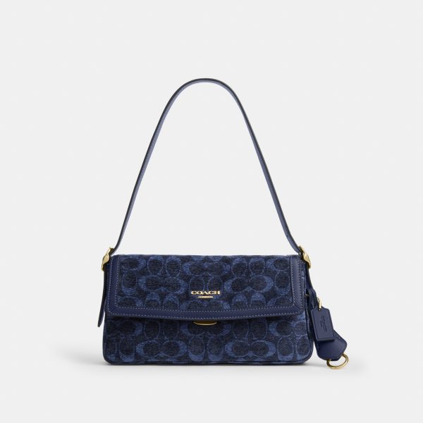 Coach Etta Small Flap Shoulder Bag In Signature Chenille - Preorder
