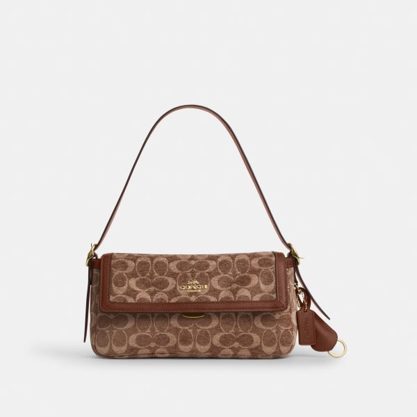 Coach Etta Small Flap Shoulder Bag In Signature Chenille - Preorder