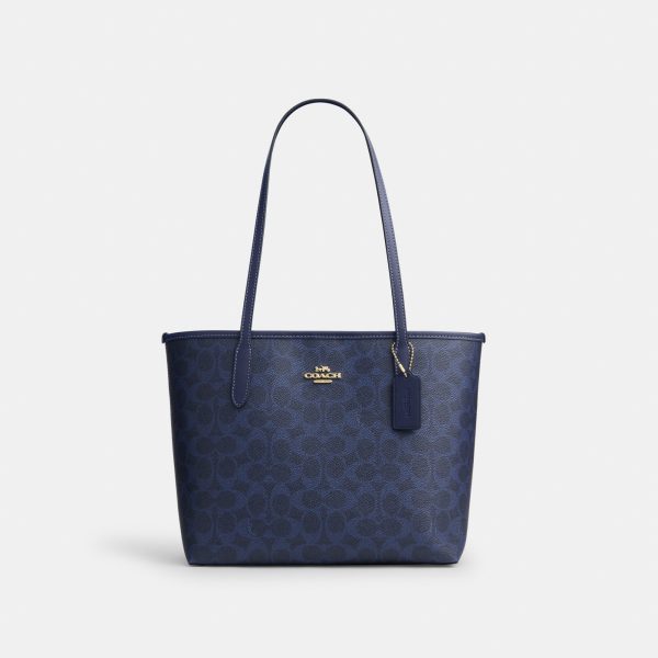 Coach Medium City Tote Bag In Signature Canvas - Preorder