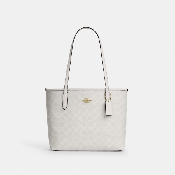 Coach Medium City Tote Bag In Signature Canvas - Preorder