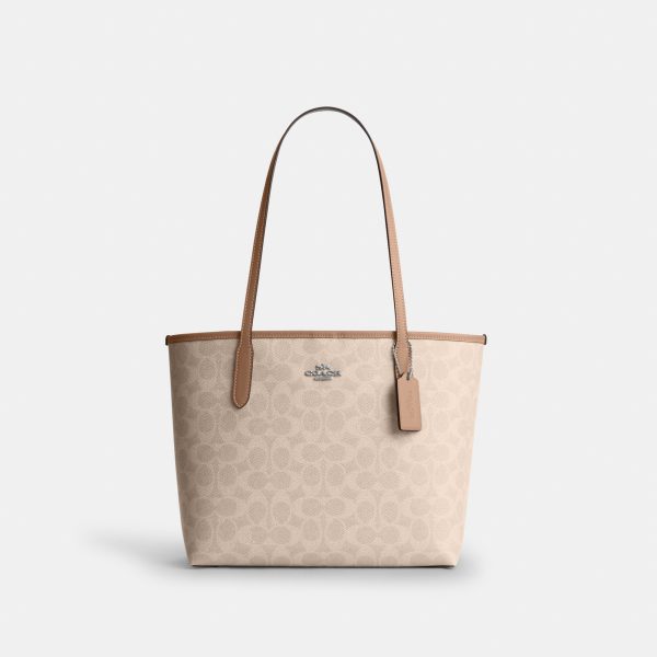 Coach Medium City Tote Bag In Signature Canvas - Preorder