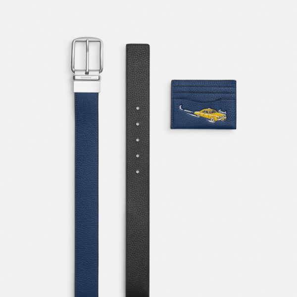 Coach Boxed Card Case And Belt Set With Car Print - Preorder