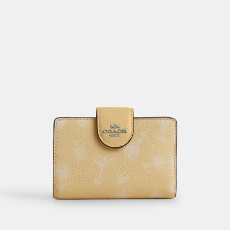 Coach Medium Corner Zip Wallet With Floral Print - Preorder