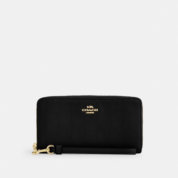 Coach Long Zip Around Wallet With Quilting - Preorder
