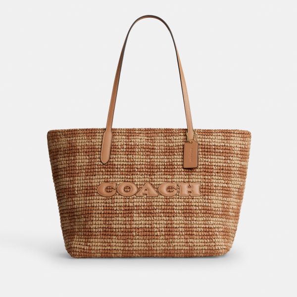 Coach City Tote Bag With Gingham Print - Preorder