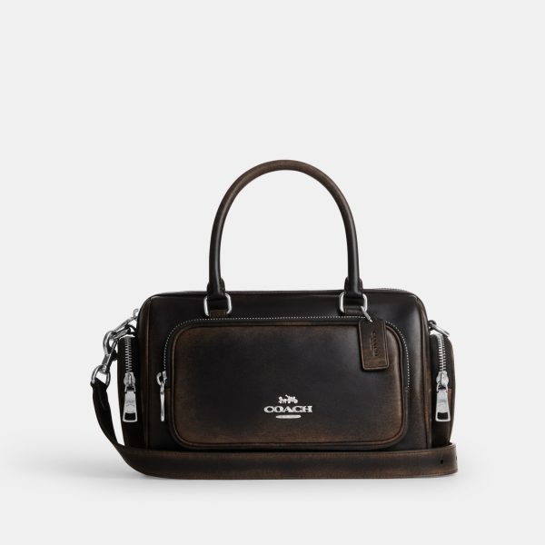 Coach Rowan Satchel Bag With Pockets In Loved Leather - Preorder