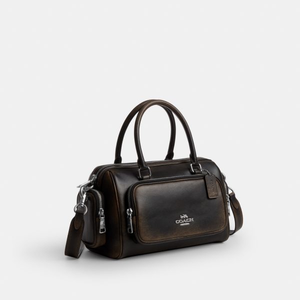 Coach Rowan Satchel Bag With Pockets In Loved Leather - Preorder