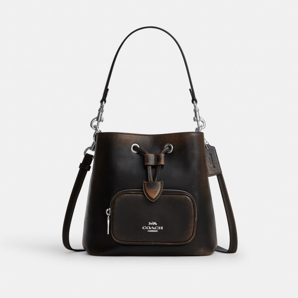 Coach Rowan Bucket Bag With Pocket In Loved Leather - Preorder