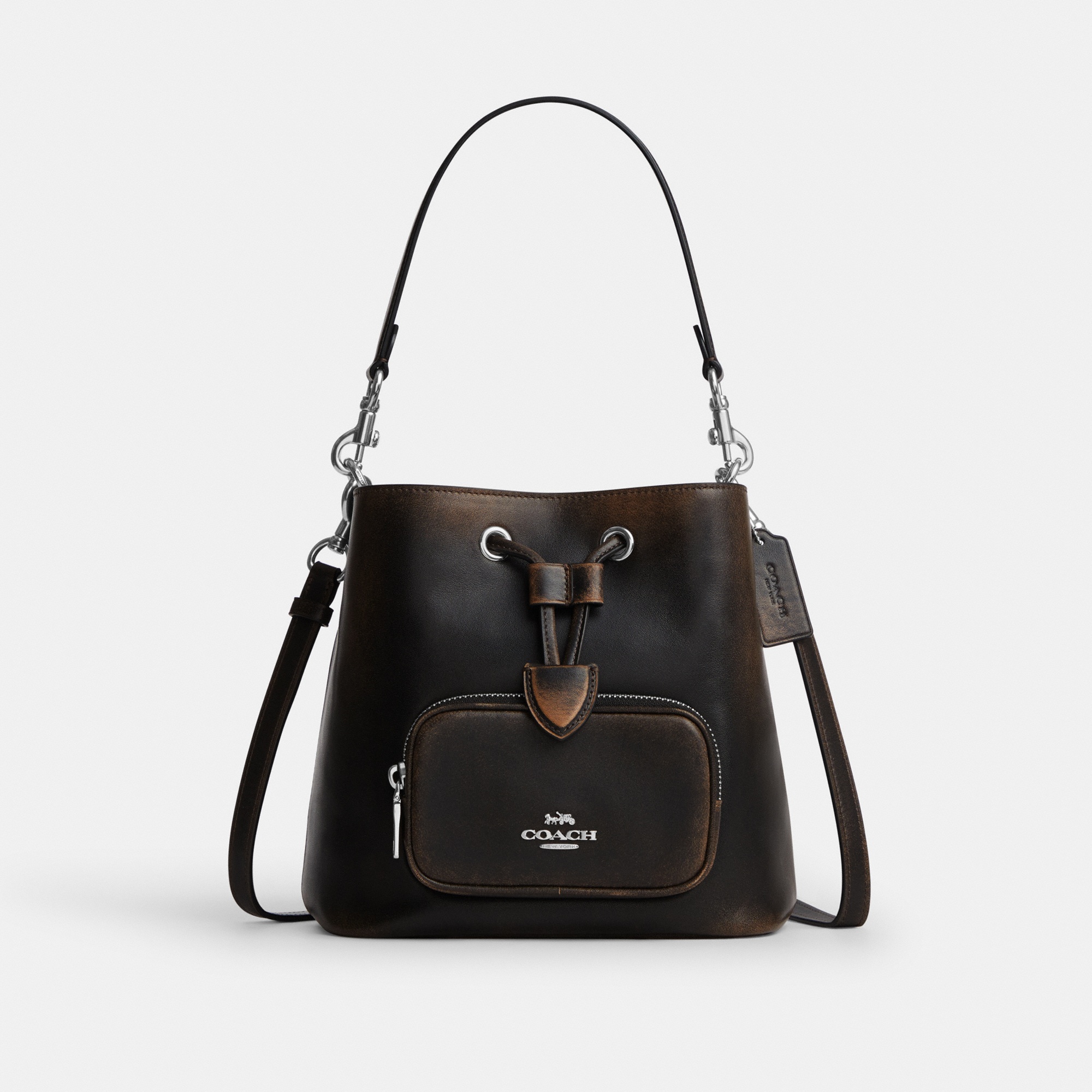 Coach Rowan Bucket Bag With Pocket In Loved Leather - Preorder