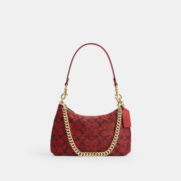 Coach Teri Shoulder Bag In Signature Beaded Satin - Preorder