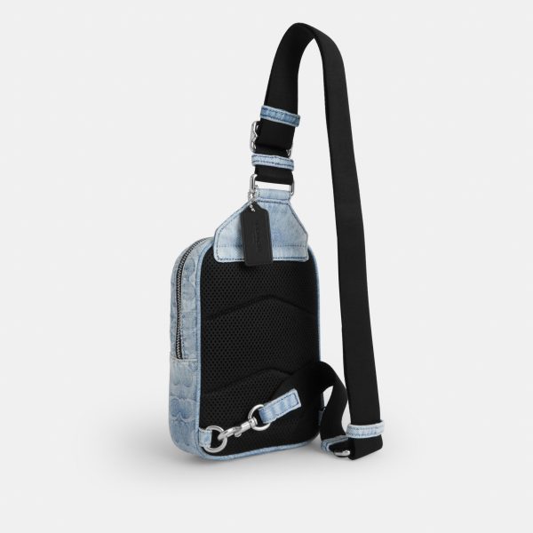 Coach Racer Sling Pack In Loved Signature Denim - Preorder