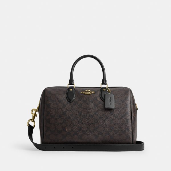 Coach Rowan Large Satchel Bag In Signature Canvas - Preorder