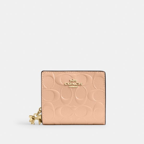 Coach Snap Wallet In Signature Leather With Charm - Preorder