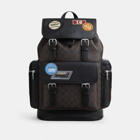 Coach Sprint Backpack In Signature Canvas With Patches - Preorder