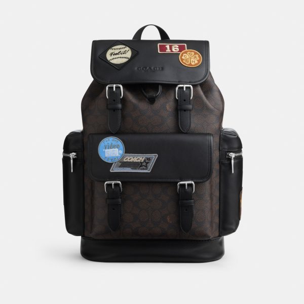 Coach Sprint Backpack In Signature Canvas With Patches - Preorder
