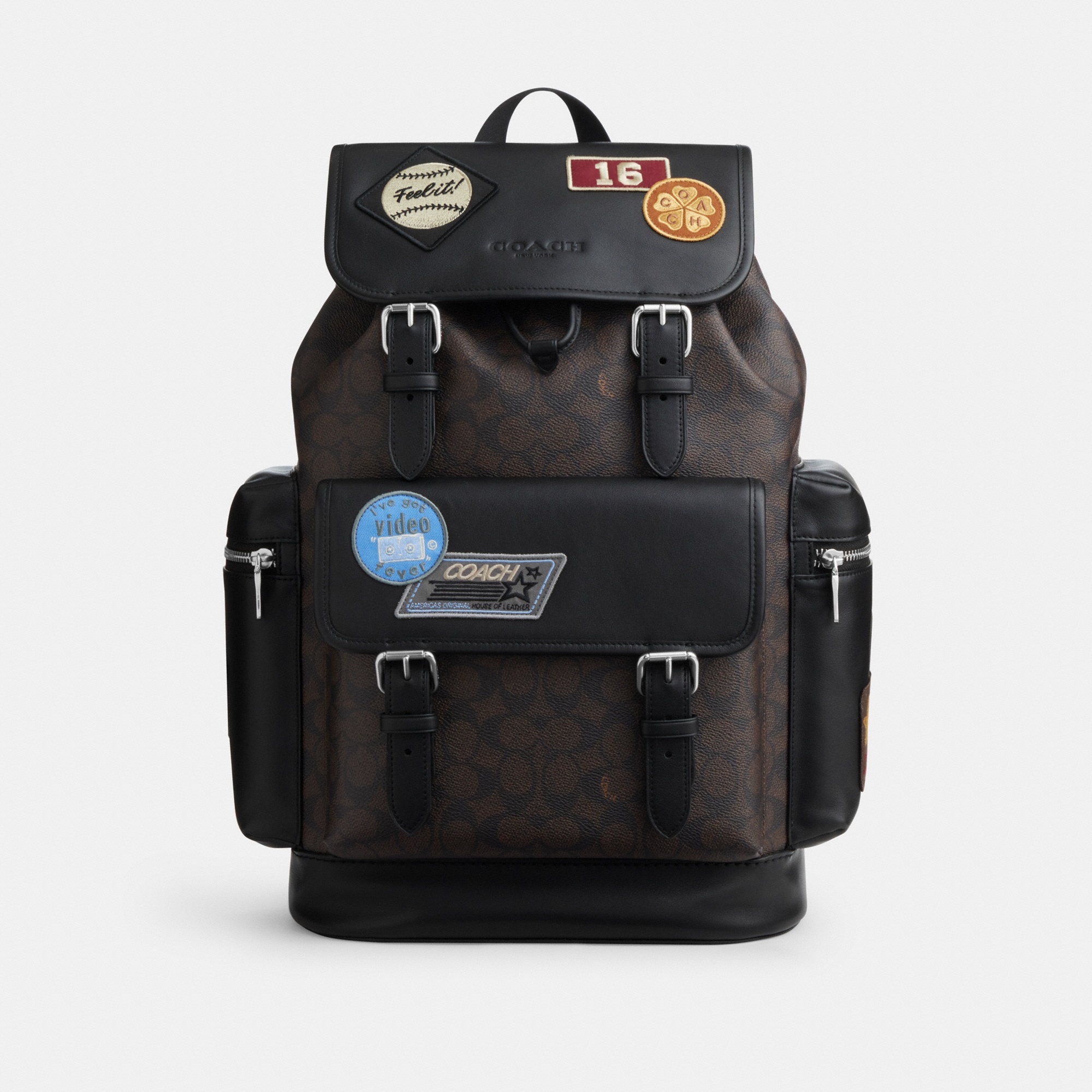Coach Sprint Backpack In Signature Canvas With Patches - Preorder