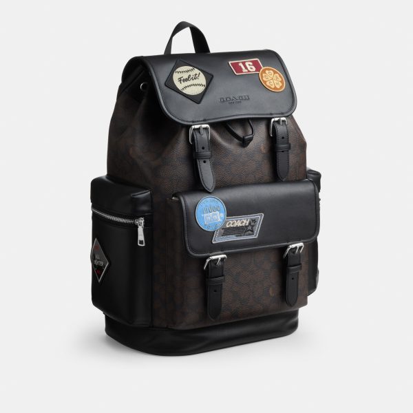 Coach Sprint Backpack In Signature Canvas With Patches - Preorder