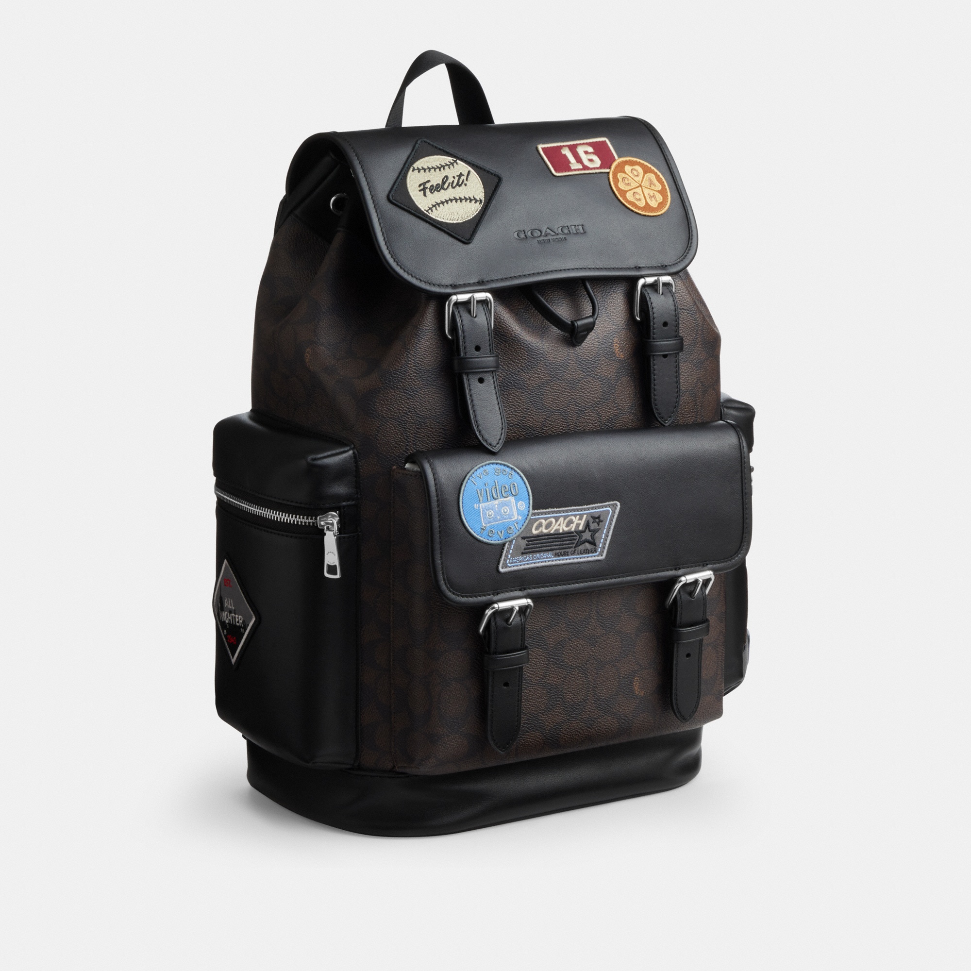Coach Sprint Backpack In Signature Canvas With Patches - Preorder - Image 2