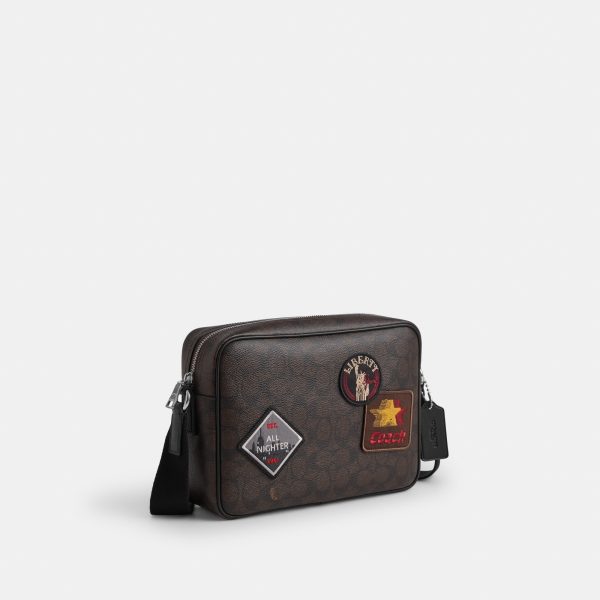 Coach Colton Crossbody Bag 25 In Signature Canvas With Patches - Preorder