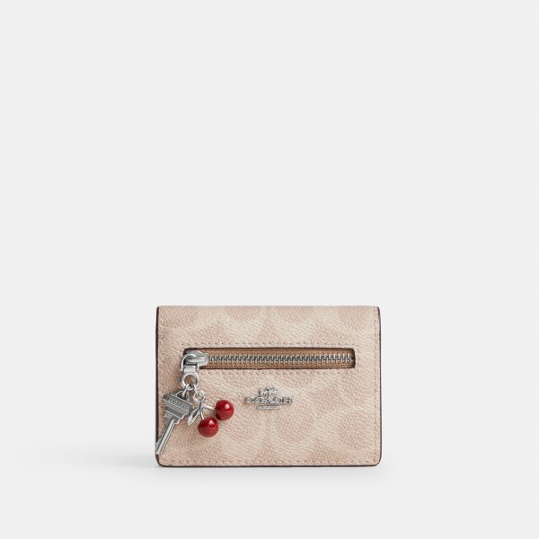 Coach Card Case With Charms In Signature Canvas - Preorder