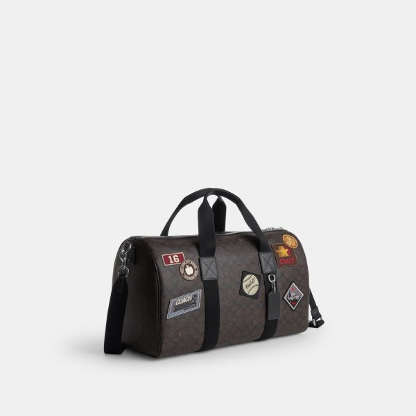 Coach Explorer Duffle Bag 45 In Signature Canvas With Patches - Preorder